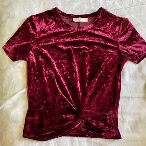 VELVET CROP TOP
